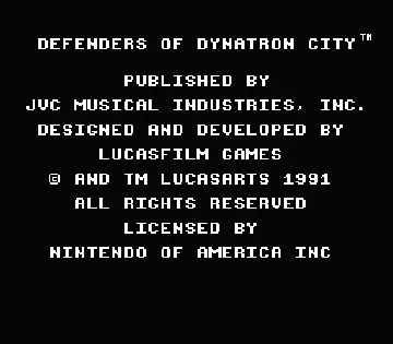 Defenders of Dynatron City (USA) screen shot title